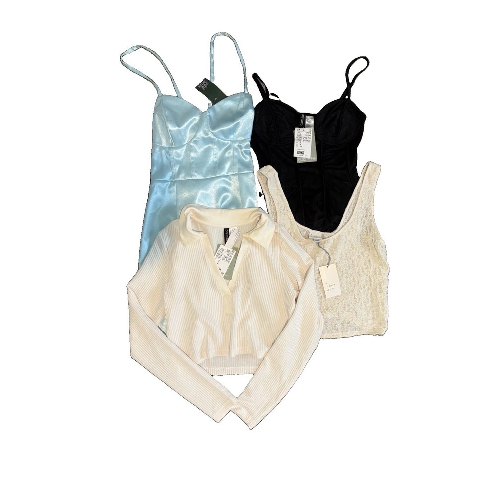 Bundle Lot Of 5 H&M Wild Fable, Divided Women's Size Can/S/M Tops, Dress